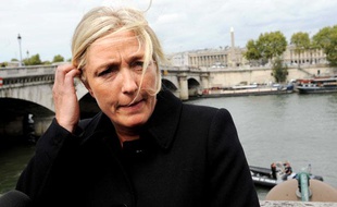 Marine Le Pen lors d'une conférence de presse à Paris le 6 septembre 2011.