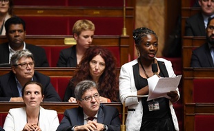 Danièle Obono à la tribune de l'Assemblée nationale.