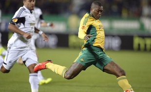 Djibril Cissé sous les couleurs du FC Kuban Krasnodar, le 7 novembre 2013 lors d'un match d'Europa League contre Swansea.