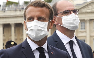 Emmanuel Macron et Jean Castex, le 14 juillet 2020 à Paris.