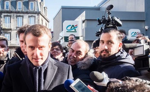 Alexandre Benalla et Emmanuel Macron pendant la campagne en 2017.