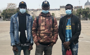 Bafode, Prince Junior et Idriss, le 31 mars 2021 à Nantes