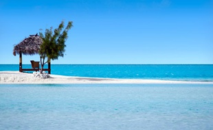 Une plage sur une île (illustration).