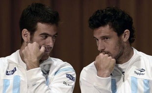 Le N.1 argentin Juan Martin Del Potro jouera contre le N.2 tchèque Radek Stepanek lors du premier match de la demi-finale de la Coupe Davis qui oppose sur terre battue l'Argentine à la République tchèque de vendredi à dimanche au Parque Roca de Buenos Aires