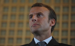 Le nouveau ministre de l'Economie, Emmanuel Macron, le 27 août 2014 lors de la passation de pouvoirs, à Bercy