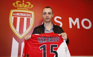 Dimitar Berbatov avec le maillot de Monaco, le 5 février 2014
