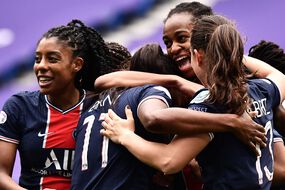 Ashley Lawrence, Marie-Antoinette Katoto et toutes les Parisiennes savourent leur épatante qualification pour les demi-finales de Ligue des champions. JEFF PACHOUD