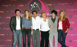 Les jurés du Festival de Comédie de l'Alpe d'Huez: Jean-Paul Rouve, Alice Taglioni, Gilles Lellouche, Muriel Robin, Clément Sibony Virginie Efira