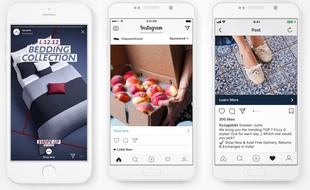 Des exemples de publicités sur Instagram.