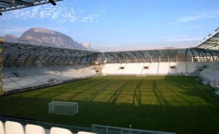 Photo prise le 29 janvier 2008 à Grenoble du nouveau stade, baptisé "le stade des Alpes".