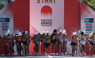 Les athlètes ont testé le parcours du marathon initialement prévu pour les JO 2020 à Tokyo.