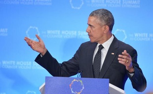Le président Barack Obama, le 19 février 2015 à Washington, lors d'un sommet consacré notamment à la lutte contre les groupes jihadistesLe président Barack Obama, le 19 février 2015 à Washington, lors d'un sommet consacré notamment à la lutte contre les groupes jihadistes