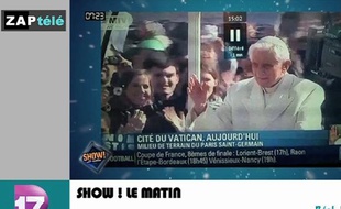 Capture d'écran du zap télé du 18 octobre 2013.