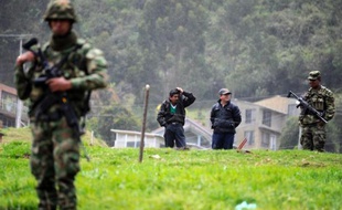 Des militaires à La Calera en Colombie le 30 août 2013