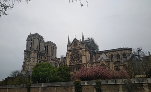 Notre-Dame de Paris au lendemain matin de l'incendie
