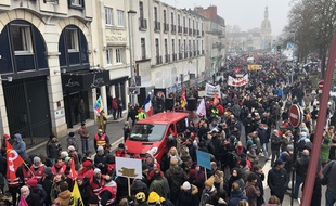 Le 5 décembre 2019 - La manifestation à Nantes a réuni 25.000 personnes