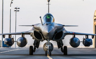 Un Rafale français lors d'un raid de la coalition internationale contre l'EI en Syrie