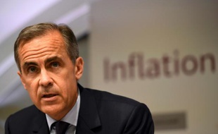 Le gouverneur de la Banque d'Angleterre, Mark Carney, lors d'une conférence de presse à Londres, le 12 mai 2016
