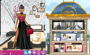 Le jeu permet de créer sa Dollz, avant de la faire évoluer dans son univers.