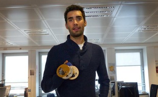Martin Fourcade, triple médaillé en biathlon