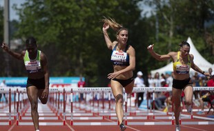 La Nantaise Laura Valette, spécialiste du 100 mètres haies.