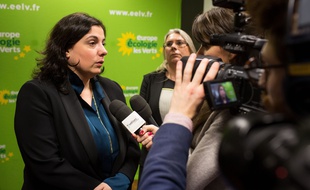 La secrétaire nationale de Europe Ecologie Les Verts (EELV) Emmanuelle Cosse à Paris le 13 décembre 2015.