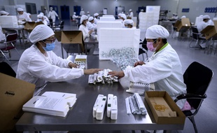 Un laboratoire qui participe à la recherche d'un vaccin à Shenyang en Chine.