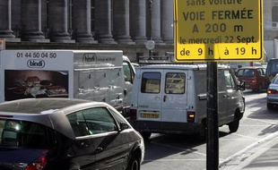 La Journée internationale en ville sans voitures, le 22 septembre 2004, à Paris.