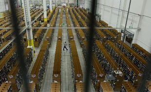 Les entrepôts du géant du commerce en ligne Amazon à Berlin le 11 novembre 2014