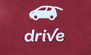 Le logo d'un magasin Drive de retrait de courses.