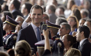 Le prince Felipe à El Salvador le 1er juin 2014.