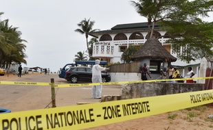 La plage de Grand Bassam en Côte d'Ivoire victime d'un attentat, le 14 mars 2016