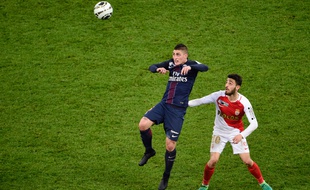 Le milieu de terrain Marco Verratti face à Monaco
