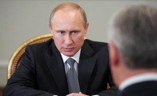 Le président russe Vladimir Poutine dans sa résidence près de Moscou, le 17 juin 2014