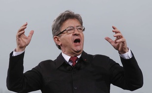 Jean-Luc Mélenchon, le 18 mars sur la place de la Bastille.