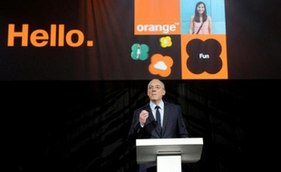 Le PDG de l'opérateur de téléphonie Orange Stéphane Richard, le 17 mars 2015 à Paris