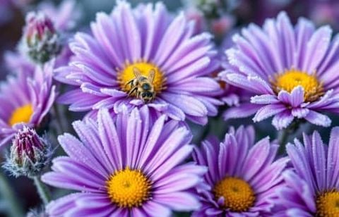 Ces fleurs qui bravent le gel sauvent nos abeilles en hiver (et c’est en octobre qu’elles se plantent)