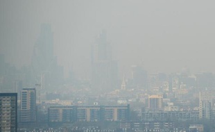 Journée de forte pollution à Londres, le 2 avril 2014