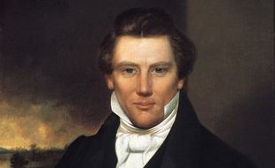 Un portrait du fondateur de l'Eglise mormone, Joseph Smith, par un artiste inconnu.