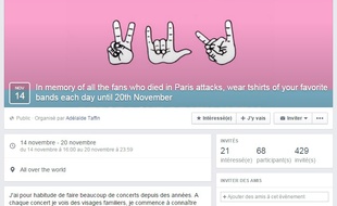 Une page Facebook pour les fans de musique après les attentats de Paris