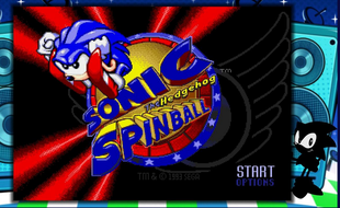 Une capture d'écran de la Megadrive Mini sur Sonic Spinball.