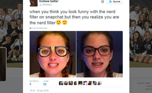 Comme l'utilisatrice sur Twitter @_llindseyy, plusieurs adolescents ont souligné leur ressemblance avec le filtre proposé par l'application.