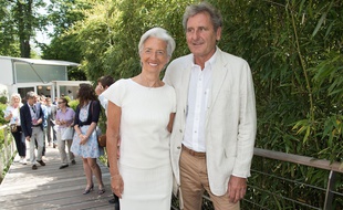 Christine Lagarde et son mari Xavier Giocanti, en 2015