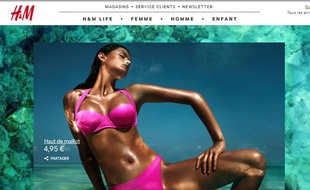 Capture d'écran du site de H&M présentant la campagne de publicité qui fait polémique, le 11 mai 2012.