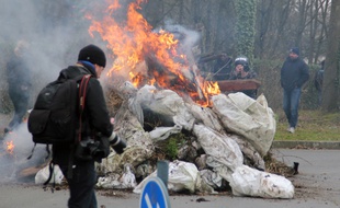 Manifestation des agriculteurs à Rennes, ici le 17 février 2016.