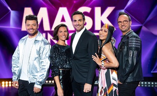 Kev Adams, Alessandra Sublet, Camille Combal, Anggun et Jarry dans « Mask Singer »