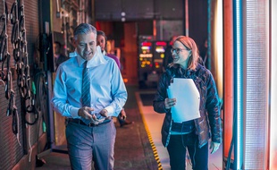George Clooney et Jodie Foster sur le plateau de Money Monster