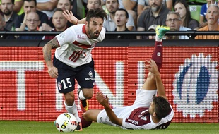 Julian Palmieri lors du match entre Lille et Metz le 16 août 2016.