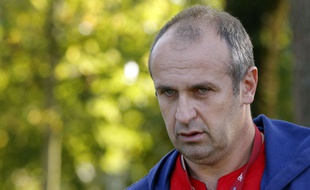 Philippe Saint-André lors d'un entraînement des Bleus en octobre 2014.