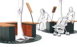 Strasbourg: Un banc qui offre du repos aux passants et un abri aux insectes
